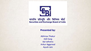 Presented by:
Abhinav Thakur
Adil Garg
Ajil Jalhotra
Ankur Aggarwal
Ayush Jain
 