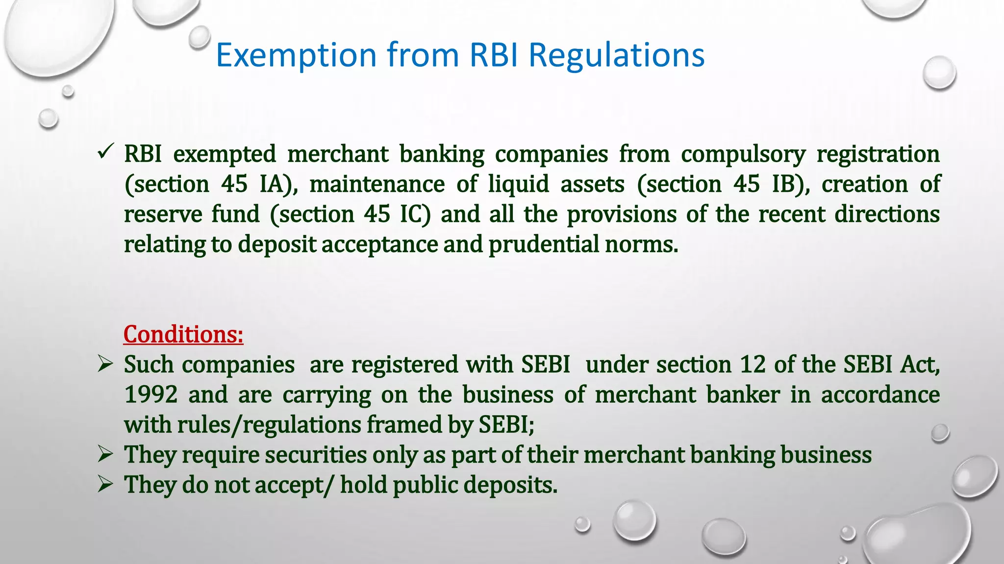 Sebi guidelines for merchant bankers | PPTX