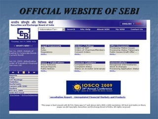 OFFICIAL WEBSITE OF SEBI
 