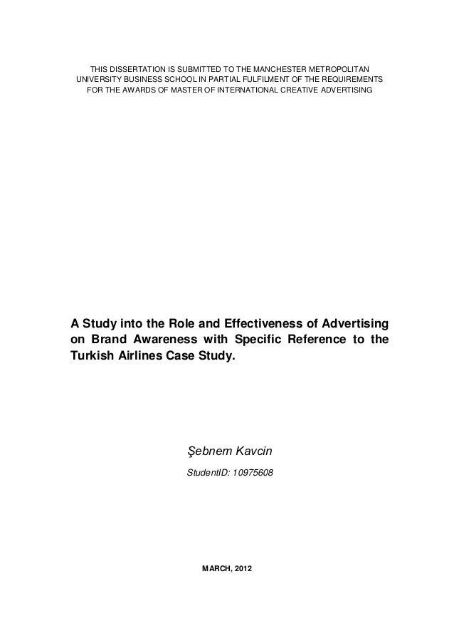 Creative advertising dissertation