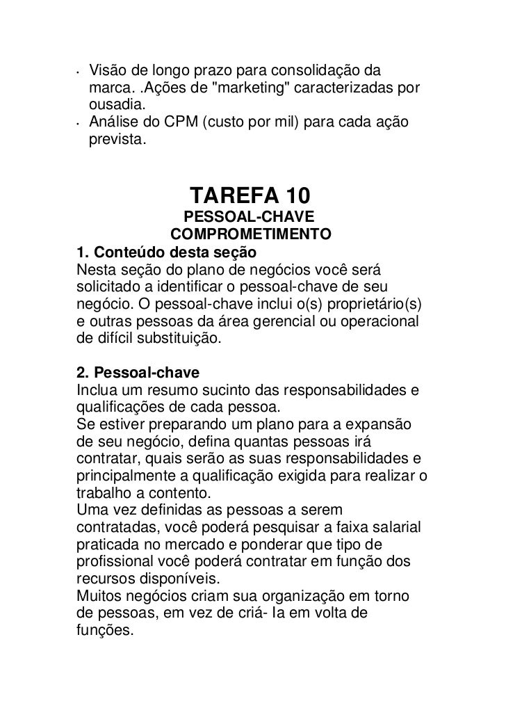 Plano de negocios sebrae
