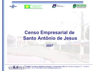 Censo Empresarial de Santo Antônio de Jesus 2007 