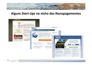 Alguns Start-Ups no nicho dos Nanopagamentos
       Start-
 