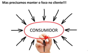7
CONSUMIDOR
Mas precisamos manter o foco no cliente!!!
 