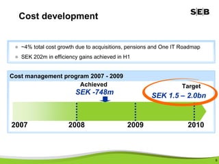 SEB Telephone Conference Presentation 2008 Q2