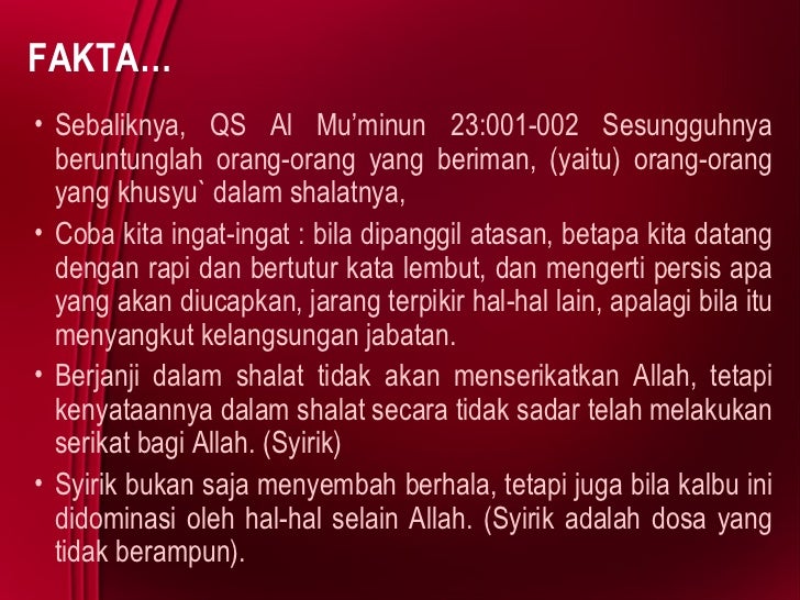 Sebuah Renungan Tentangshalat Sebuah Renungan Tentangshalat