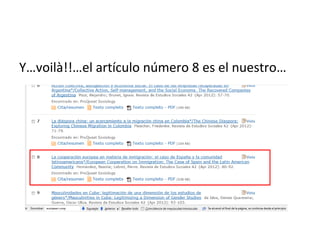 Y…voilà!!…el artículo número 8 es el nuestro…
 