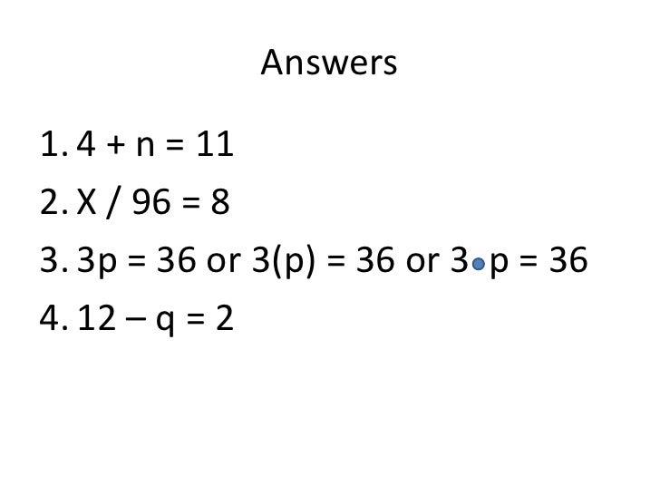 Sec. 12.1 write variable expressions and equations