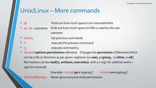 Linux More Command FORTRAN Theory and Basic LINUX Fundamentals | PPTX