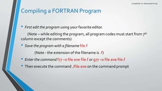 FORTRAN Theory and Basic LINUX Fundamentals | PPTX