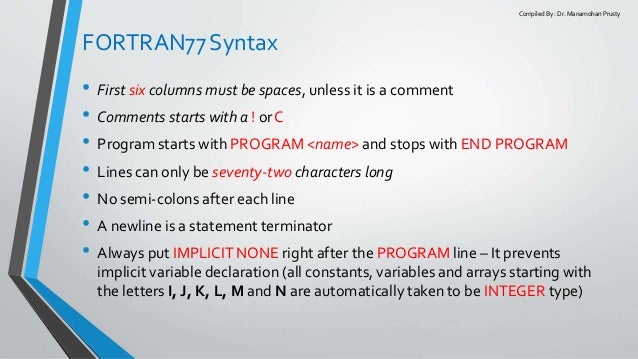 Complex variable fortran 77 manual
