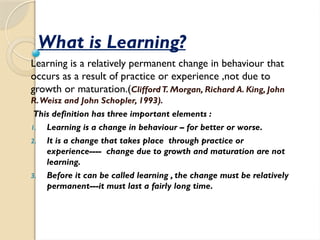 Learning theories and applications in educational settings | PPTX