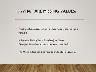 Comprehensive Techniques for Handling Missing Data in Python | PDF