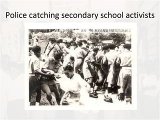 Police catching secondary school activists 