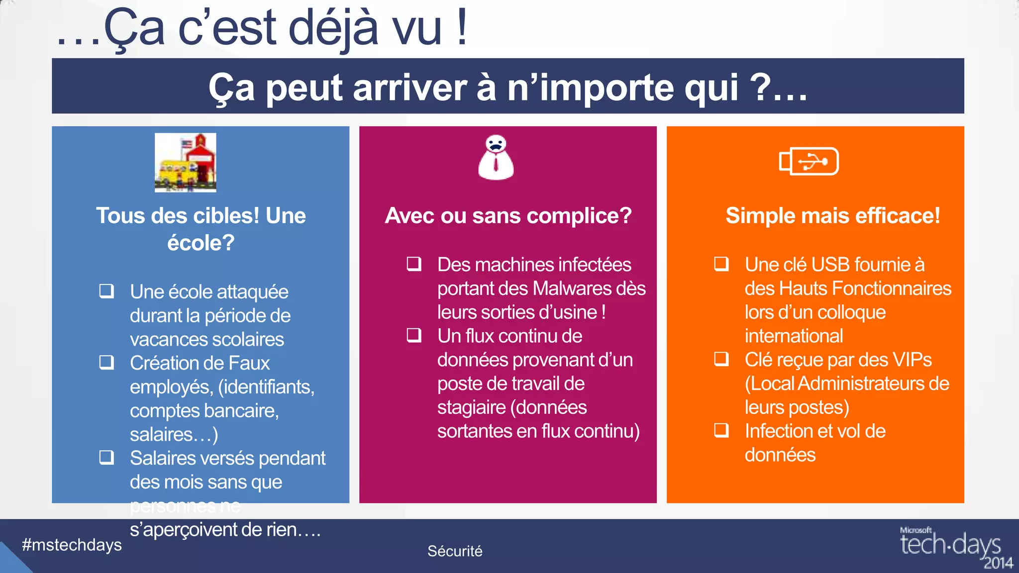 …Ça c’est déjà vu !

#mstechdays

Sécurité

 