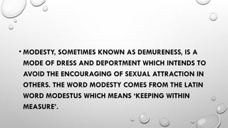 A presentation on the offence of outraging the modesty of women along ...