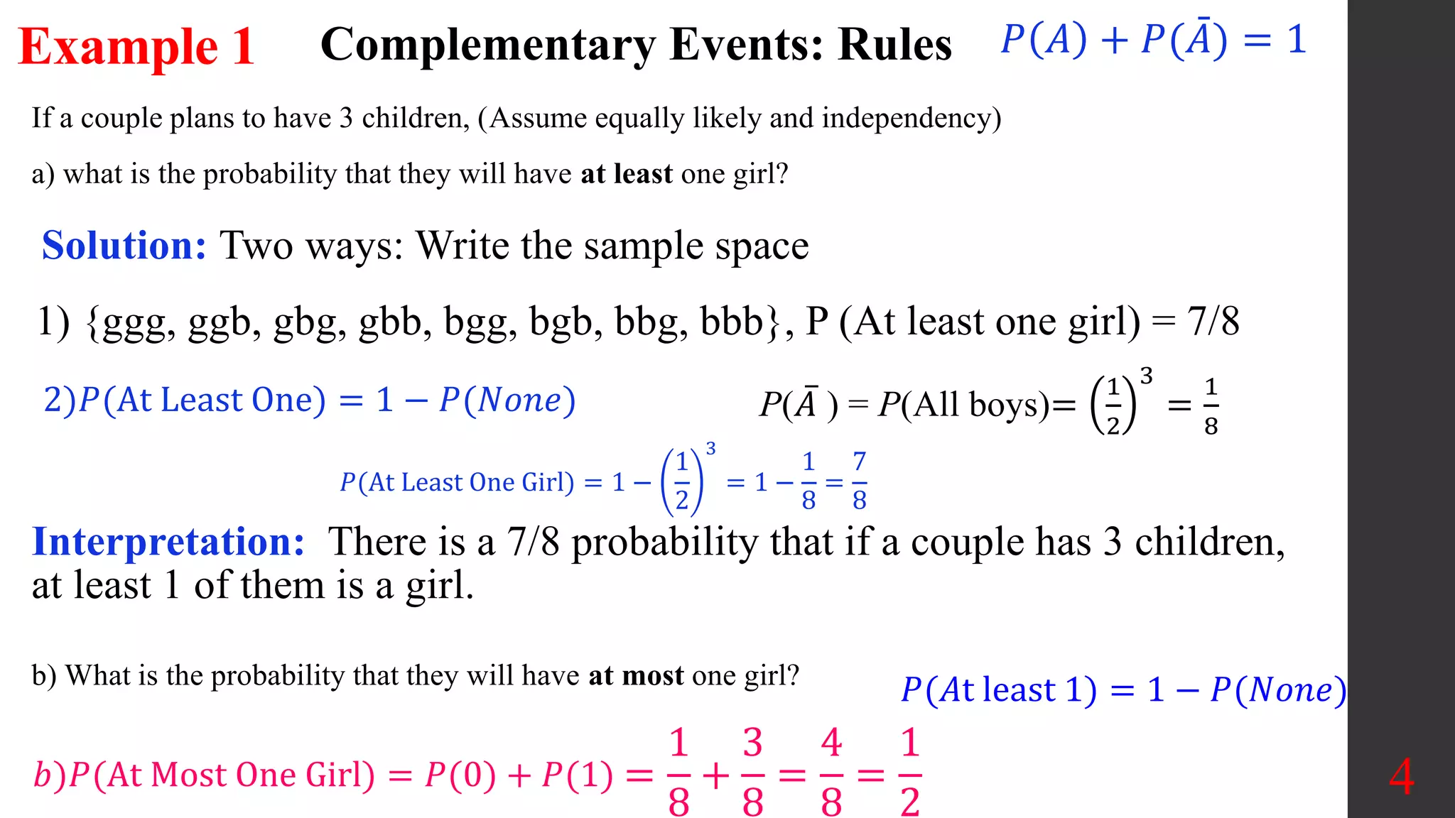 Complements and Conditional Probability, and Bayes' Theorem | PPT