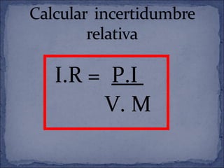 I.R = P.I
V. M
 