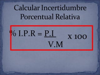 % I.P.R = P.I
V.M
x 100
 