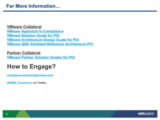 VMworld 2013: VMware Compliance Reference Architecture Framework ...