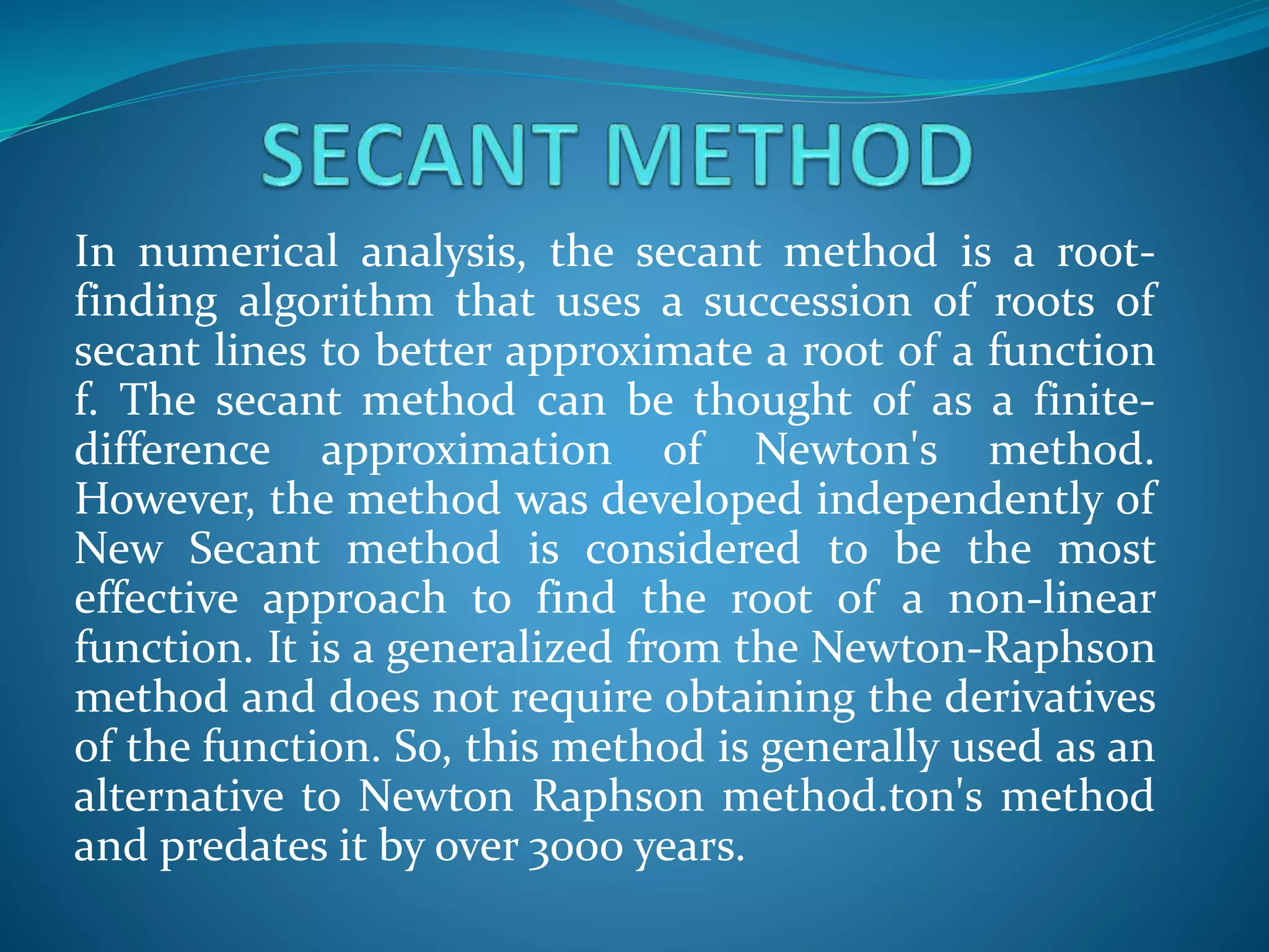 Secant method | PPTX
