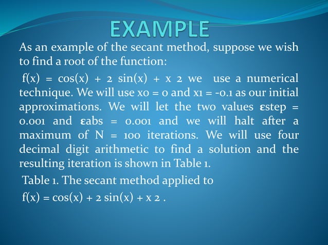 Secant method | PPTX