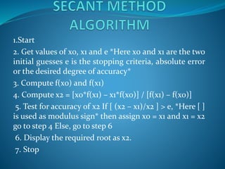 Secant method | PPTX