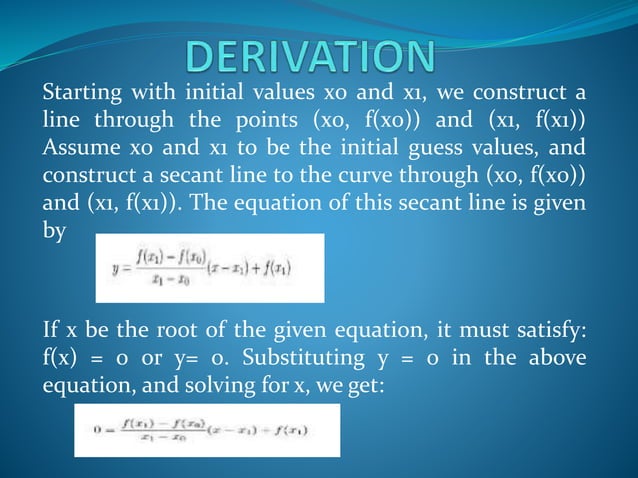 Secant method | PPT