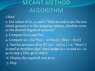 Secant method | PPT