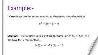 Secant method | PPTX | Science