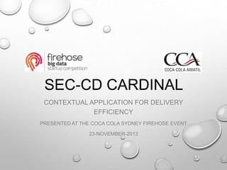 Scec Cardinal Seccd - a driver assist tool | PPTX