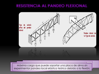 Máxima carga que puede soportar una placa de alma sin
experimentar pandeo local elástico teórico debido a la flexión.
 
