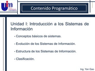  Identificar los componentes o subsistemas de un Sistema de Información.