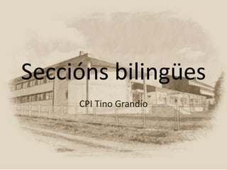 Seccións bilingües
CPI Tino Grandío
 