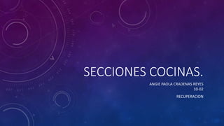 SECCIONES COCINAS.
ANGIE PAOLA CRADENAS REYES
10-02
RECUPERACION
 