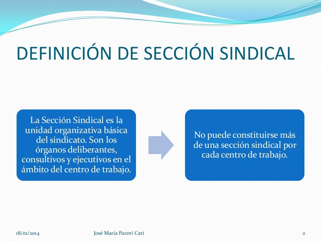 Secciones sindicales Secciones sindicales