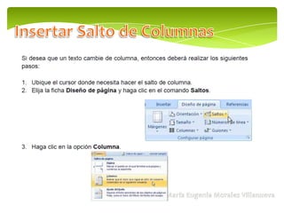 Secciones y columnas