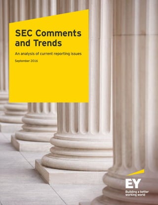 SEC Comments
and Trends
An analysis of current reporting issues
September 2016
 