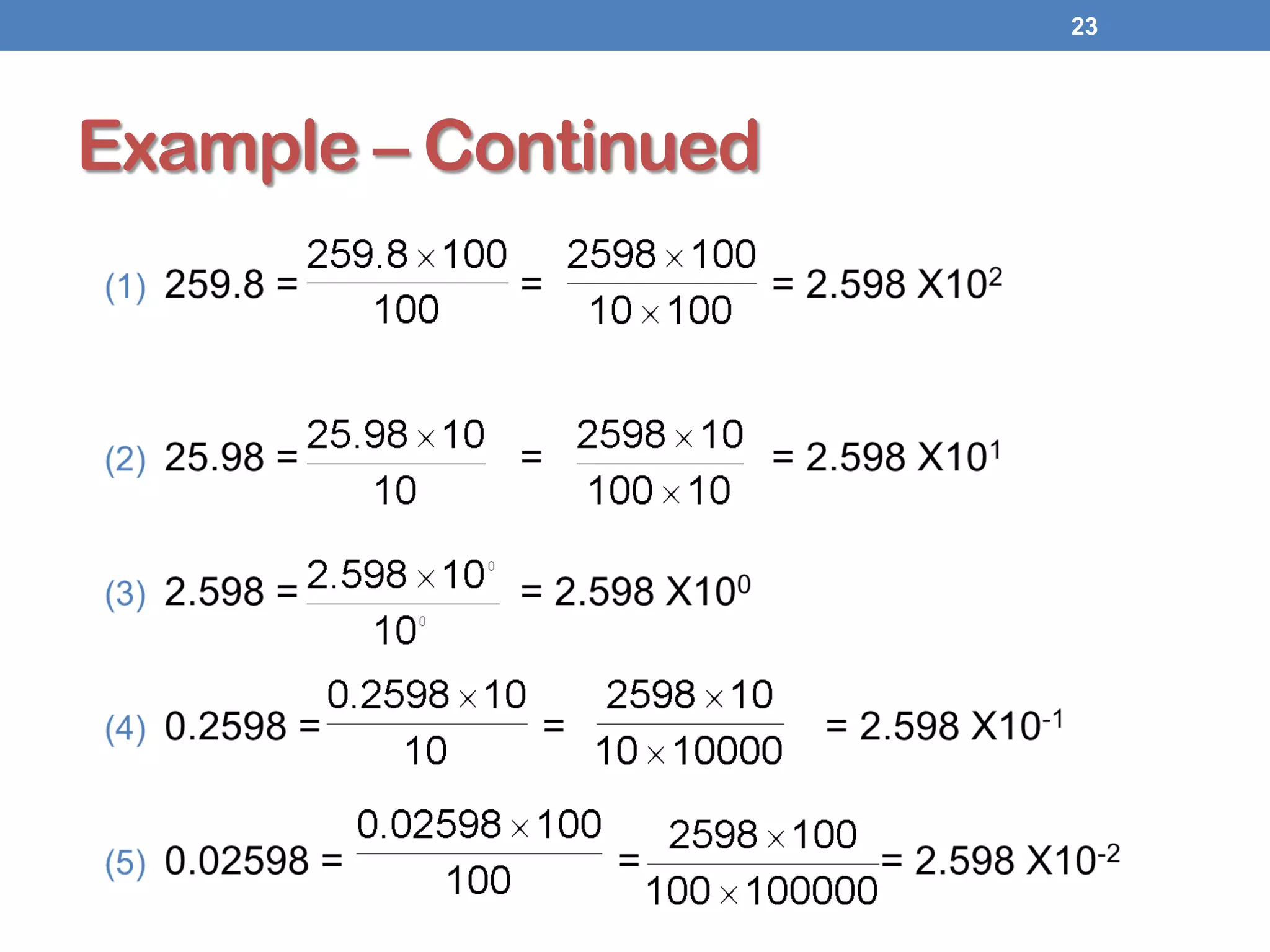 Example – Continued
23
 