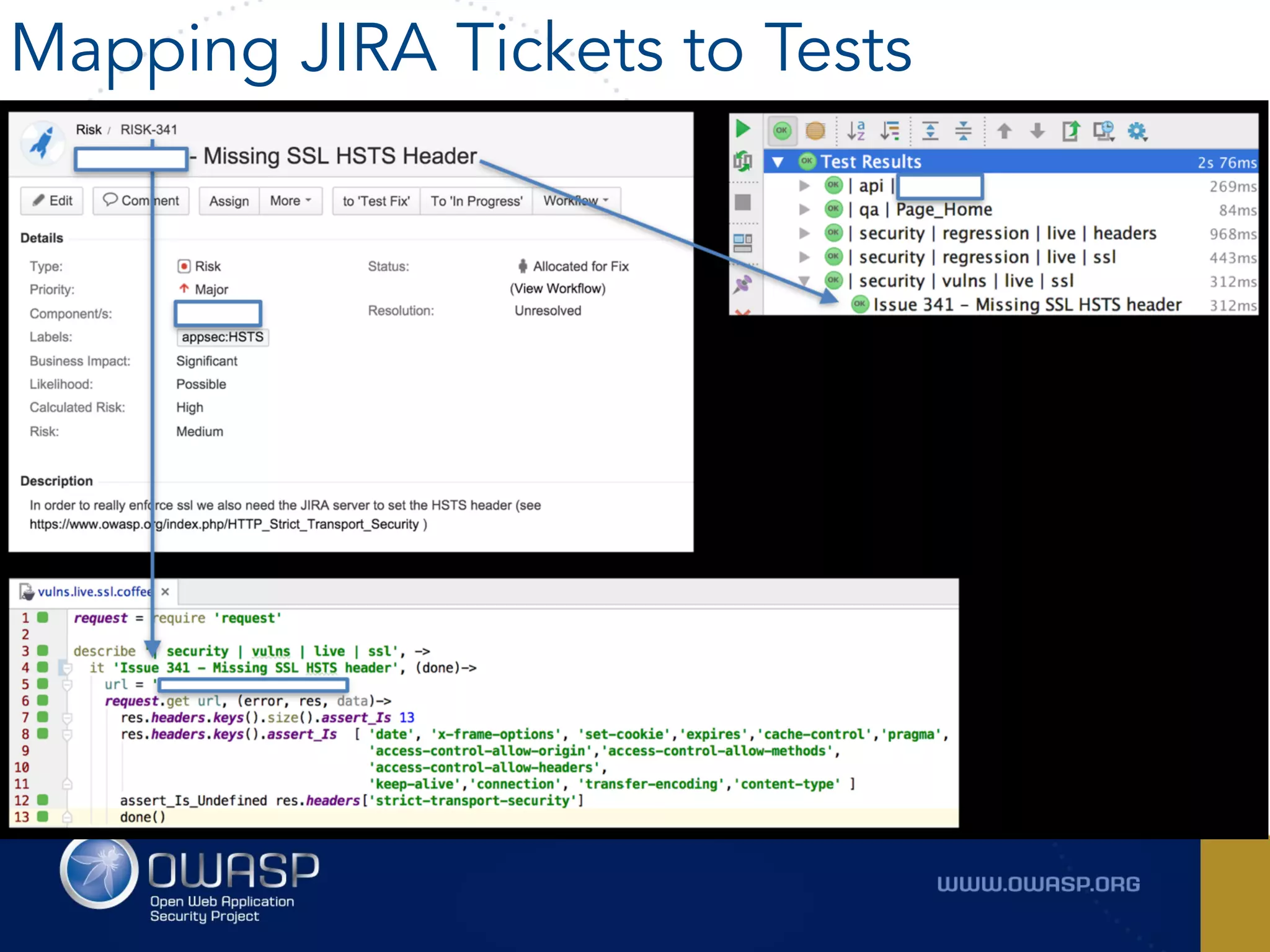 Mapping JIRA Tickets to Tests
 