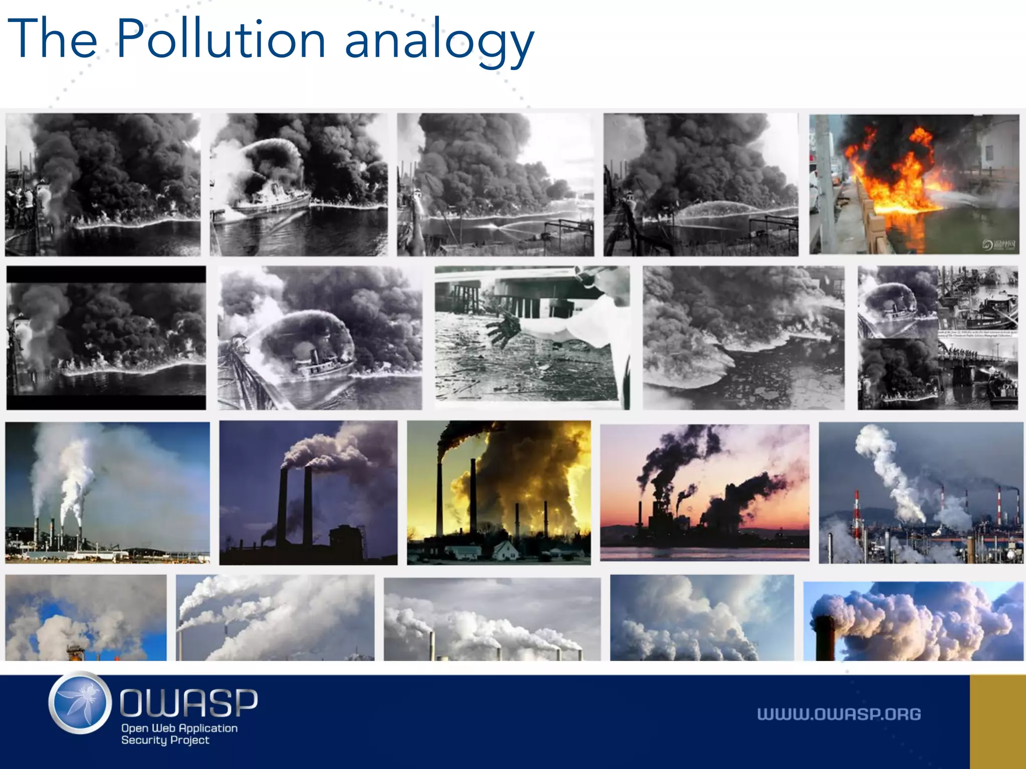 The Pollution analogy
 
