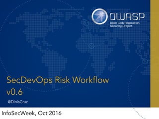 SecDevOps Risk Workflow
v0.6
InfoSecWeek, Oct 2016
@DinisCruz
 