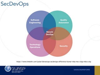 SecDevOps
https://www.linkedin.com/pulse/devsecops-secdevops-difference-kumar-mba-msc-cissp-mbcs-citp
 