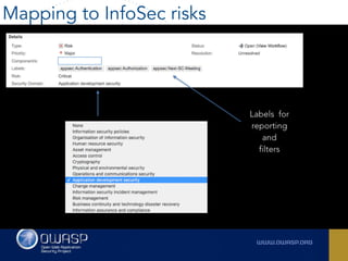 Mapping to InfoSec risks
 