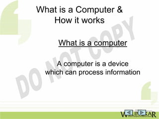 What is computer and how it works | PPT