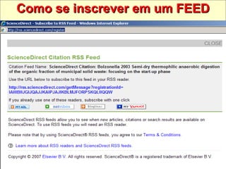 Como se inscrever em um FEED 