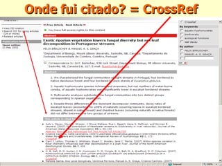 Onde fui citado? = CrossRef 