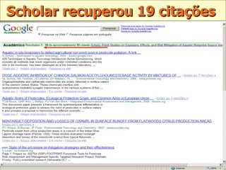 Scholar recuperou 19 citações   