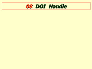 08  DOI  Handle   