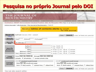 Pesquisa no próprio Journal pelo DOI 